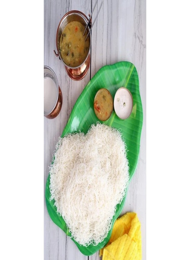 LUXURIA Diamond MINI IDLI, Idli, Idiyappam, Pure Stainless Steel Plate Set (Medium Idiyappam Plate, 3),Silver - Image 2